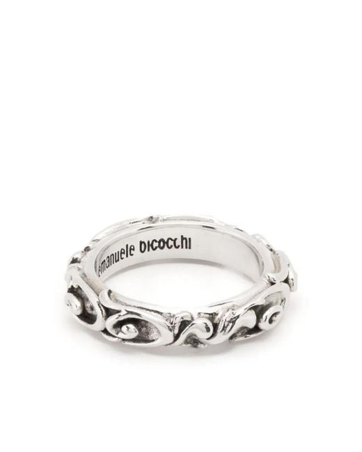 Emanuele Bicocchi White Arabesque Band Ring
