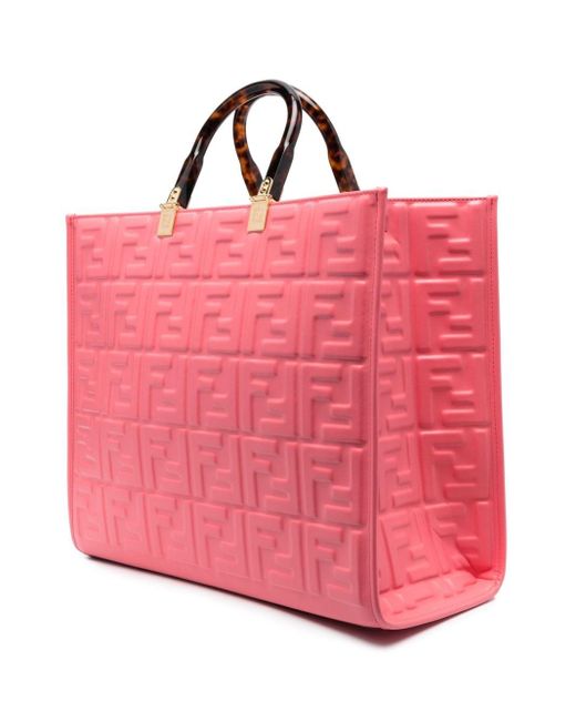 Fendi Shopper Met Monogram in het Pink