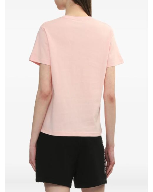 KTZ Pink Embroidered-Logo T-Shirt