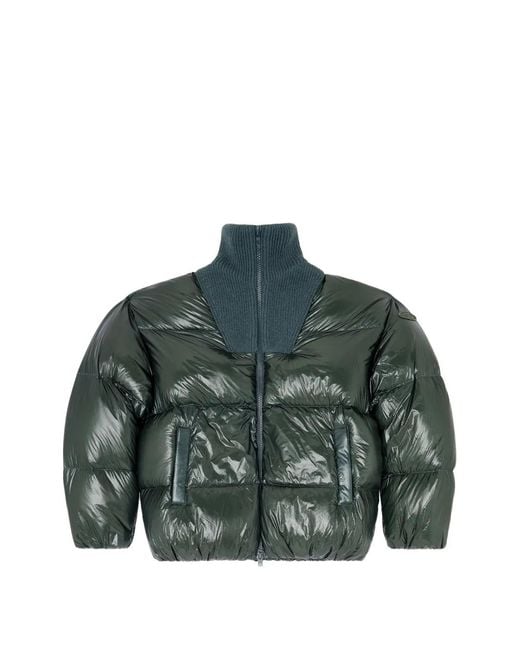 DIESEL Green Doudoune À Col Côtelé for men