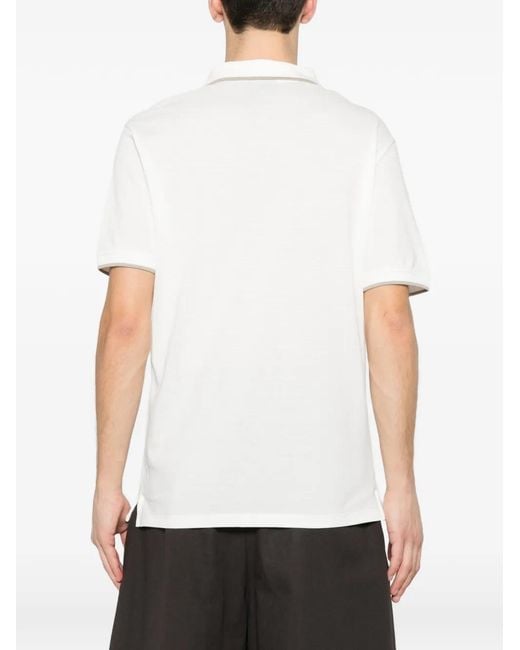 Emporio Armani White V-Neck T-Shirt for men