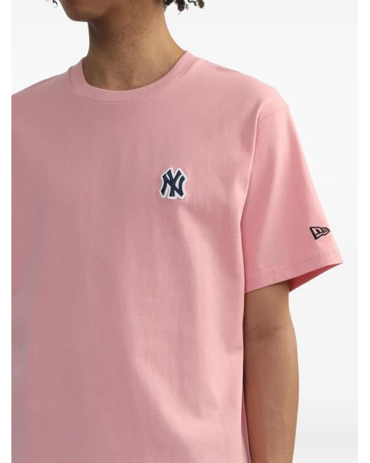 KTZ Pink Logo-Patch Cotton T-Shirt for men