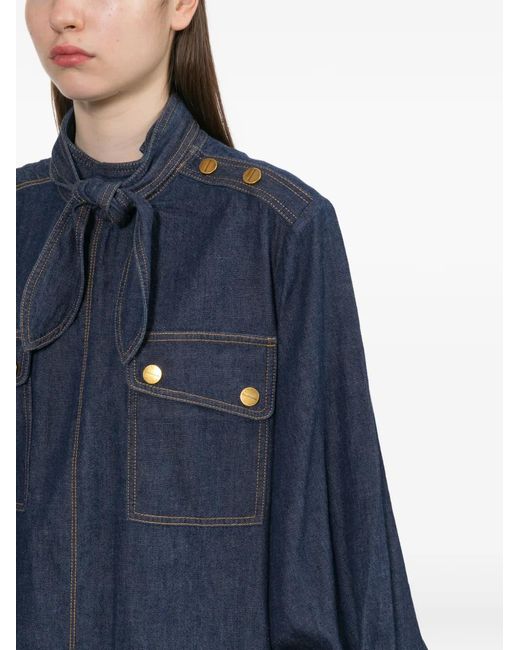 Zimmermann Blue Cargo Blouse