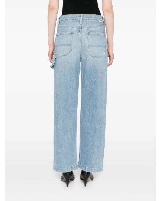 Mother Blue The Stud Finder Flood Jeans