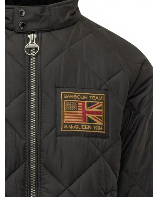 Barbour Black Merchant Quilted Jacket for men