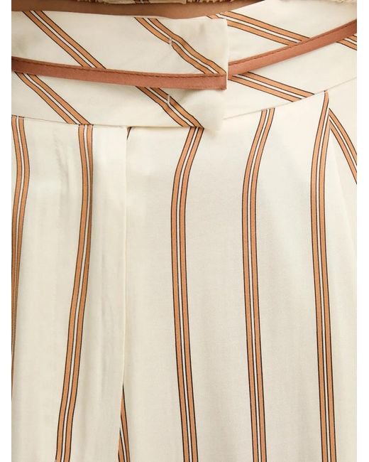 SIMONA CORSELLINI Natural Striped Trousers
