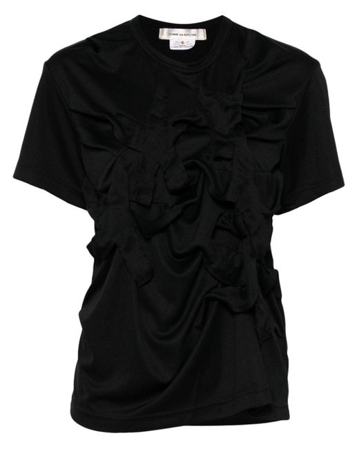 Comme des Garçons Black Gathered-detailing T-shirt
