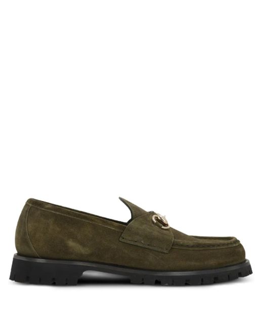 Gucci Green Loafer With Horsebit, Leather