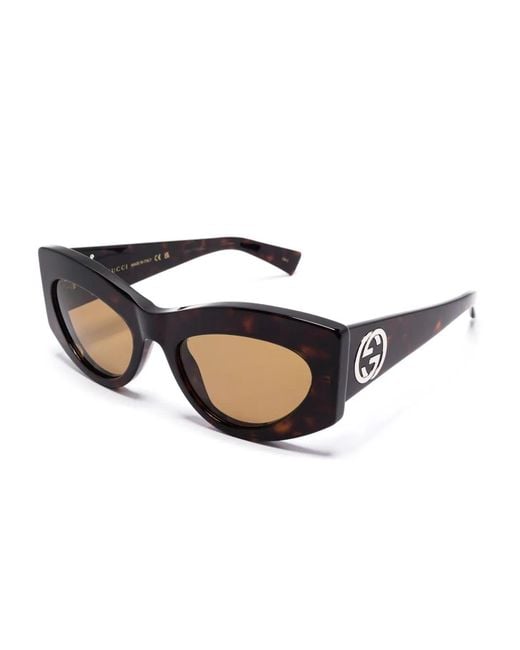 Gucci Natural Cat Eye-Frame Sunglasses