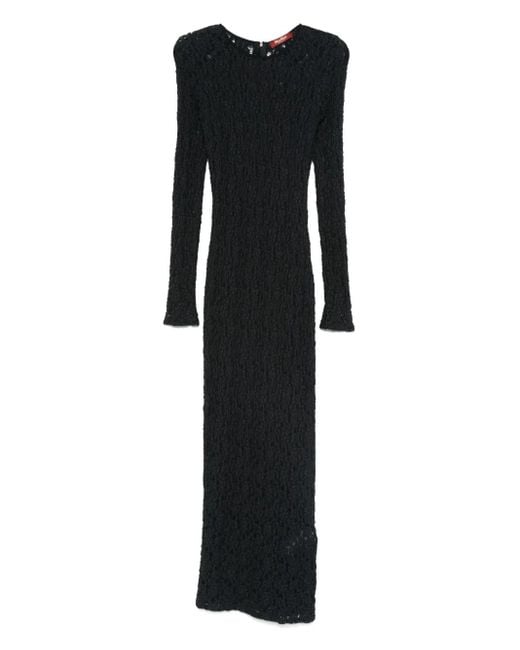 Max Mara Jurk Met Lange Mouwen En Textuur in het Black