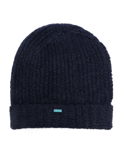 Alanui Blue Logo-Plaque Beanie