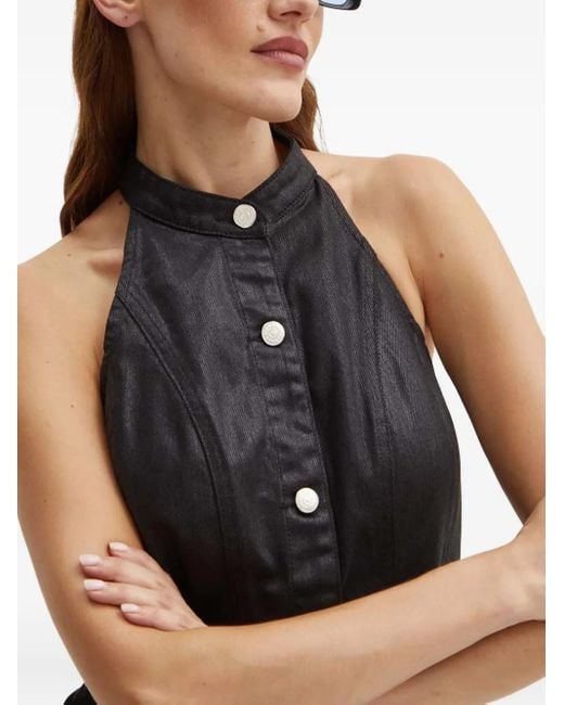 ARMANI EXCHANGE Jurk Met Halternek En Knoopsluiting in het Black