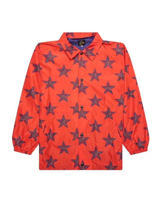 Needles Red Paisley Star-Print Jacket for men