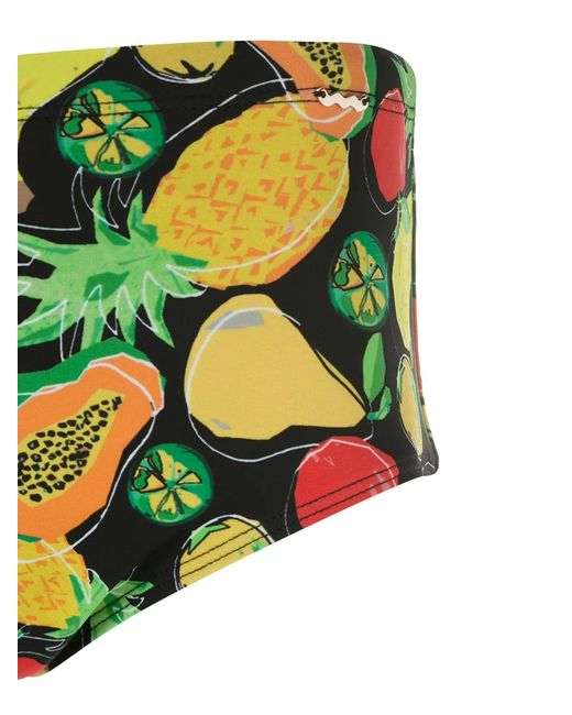 Amir Slama Green Frutas Print Trunks for men