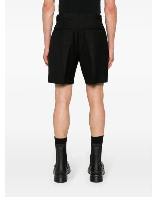 Pantalones cortos de vestir con pinzas Alexander McQueen de hombre de color Black