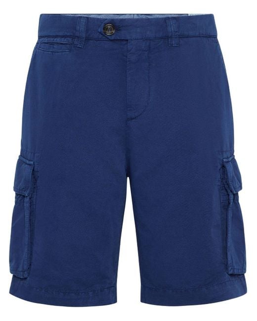 Brunello Cucinelli Cargo Shorts in het Blue voor heren