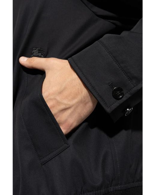 Burberry Blue Harrington Gabardine Jacket for men