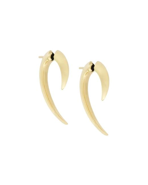 Shaun Leane Metallic 18kt Yellow Gold 'hook' Earrings