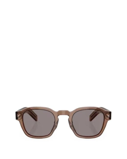 Prada Gray Square-Frame Sunglasses