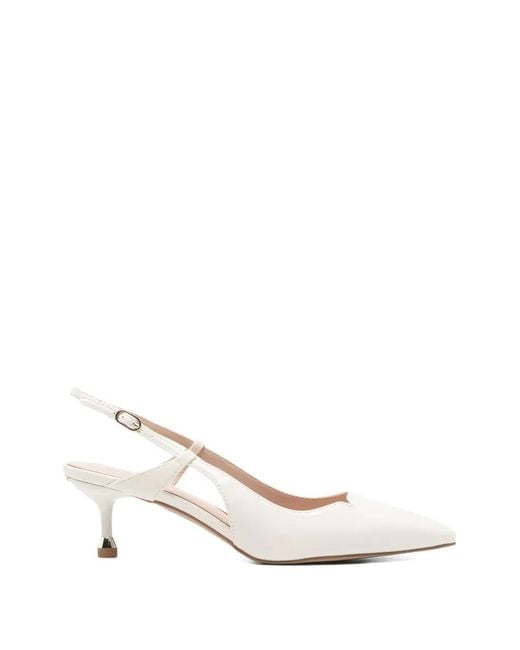 Liu Jo White Patent Leather Slingback Pumps