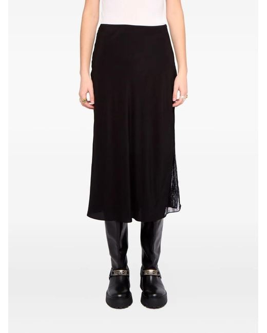 Zadig & Voltaire Black Lace Jayla Skirt