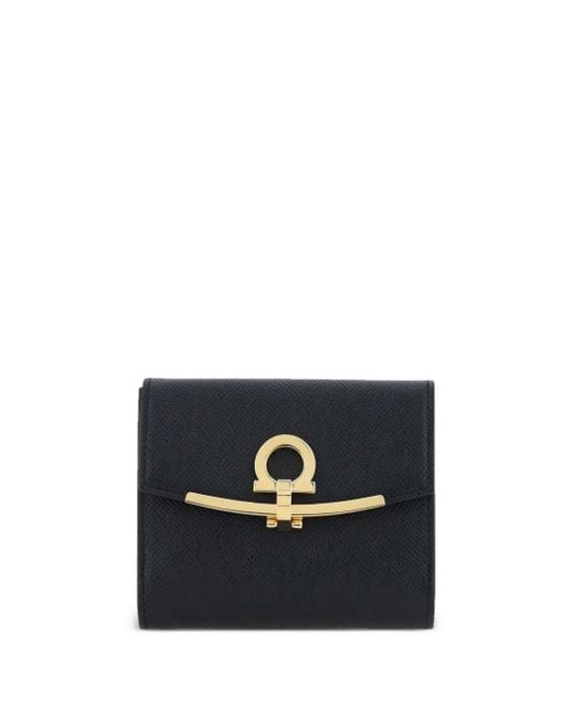 Ferragamo Black Portemonnaie Mit Druckknopfverschluss