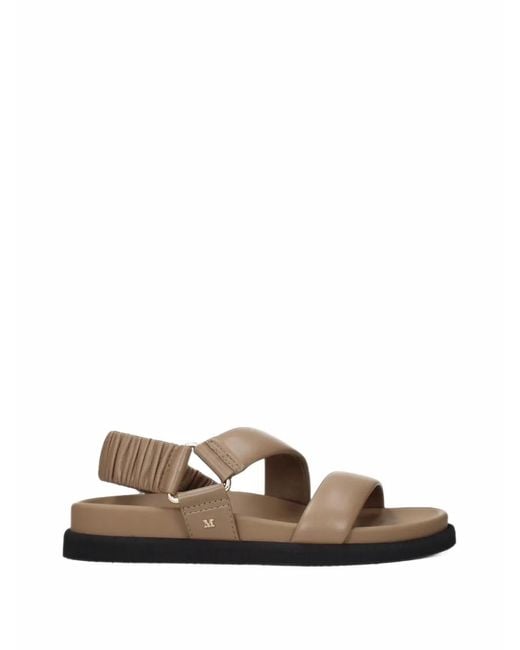 Max Mara Brown Crossover-Strap Sandals