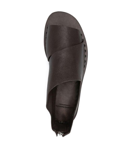 Officine Creative Black Itaca 046 Leather Sandals