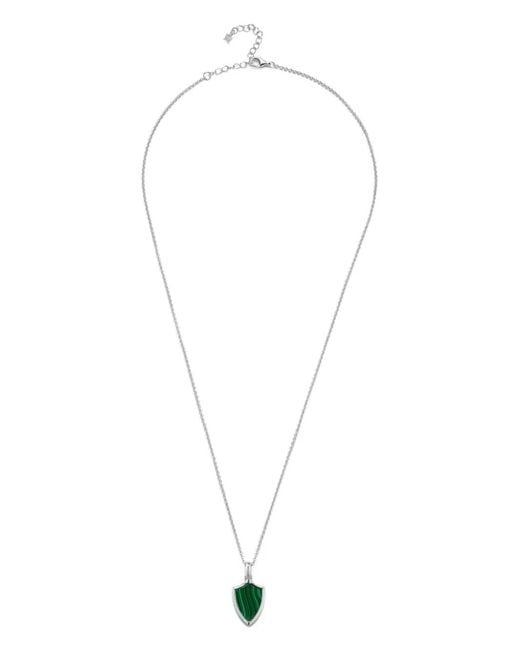 Mateo White Malachite Shield Necklace for men