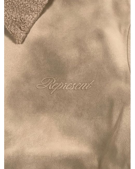 Veste À Col En Peau Lainée Represent pour homme en coloris Natural