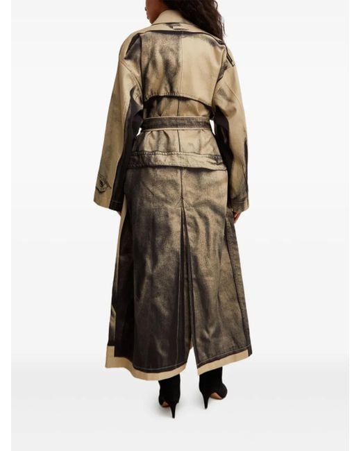 Gabardina Trompe-l'oeil con cinturón Jean Paul Gaultier de color Natural