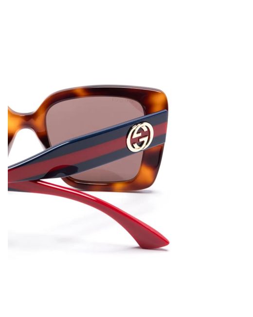 Gucci Brown Oversize-Frame Sunglasses