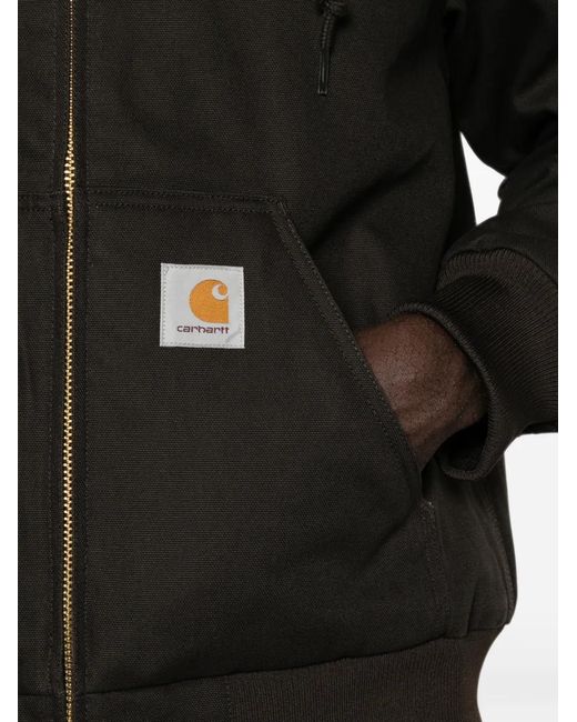 Carhartt Black Hooded Zip-Up Jacket for men