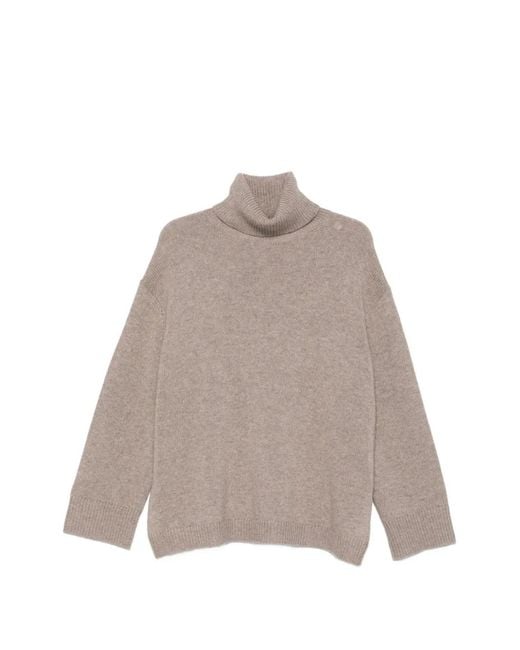 Allude Natural Turtleneck Sweater
