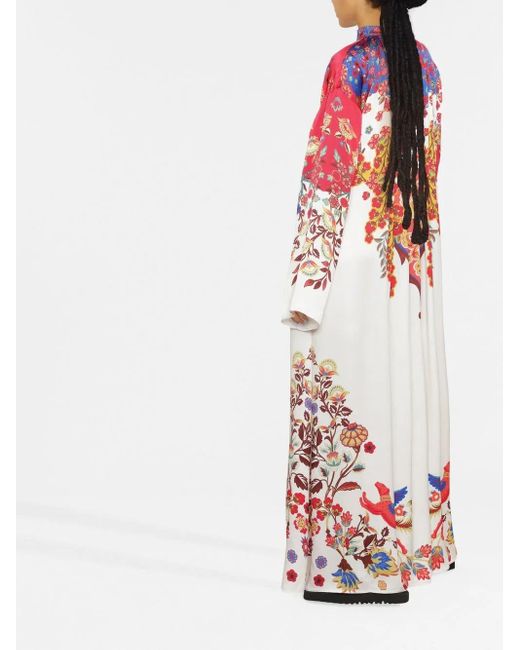 Etro White Floral-Print Tunic Dress