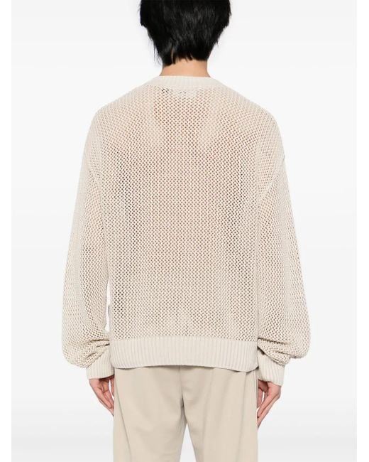 Represent Pullover Mit Lochstrickmuster in Natural für Herren