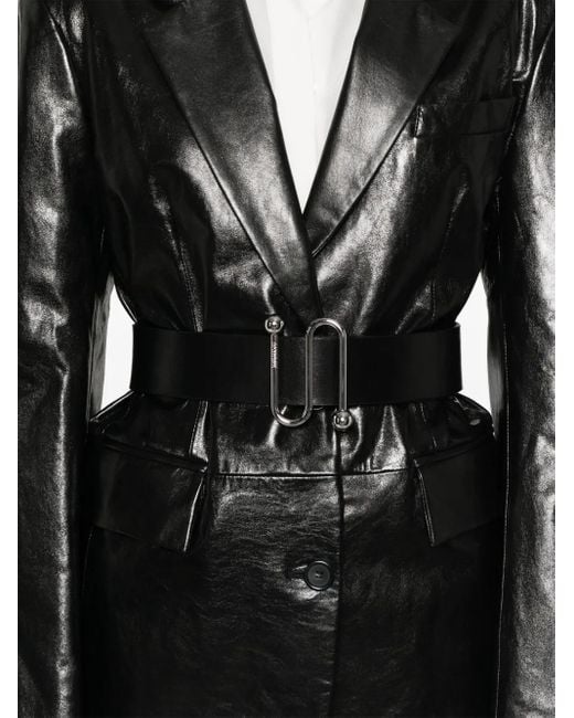 Sportmax Black Leather Jacket