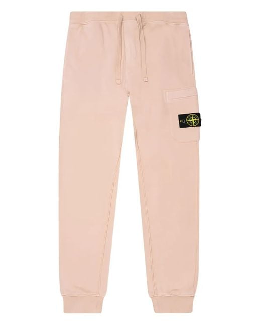 Stone Island Natural Patch-Pocket Cotton Trousers for men