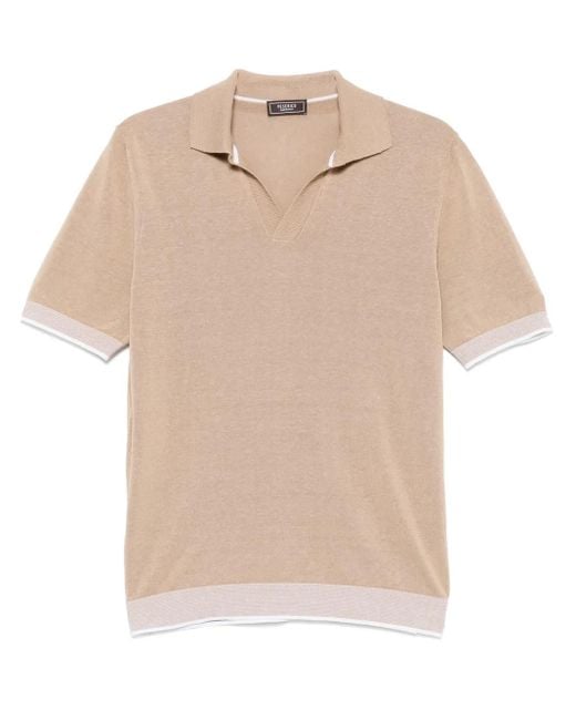 メンズ Peserico クレープ Tシャツ Natural