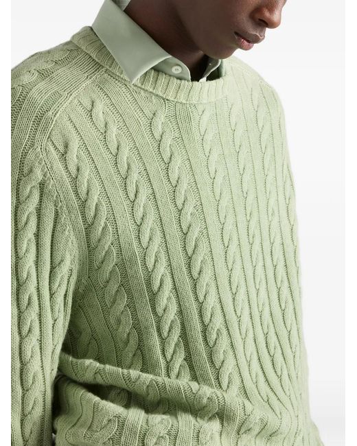 Prada Green Stretch Cotton Shirt for men