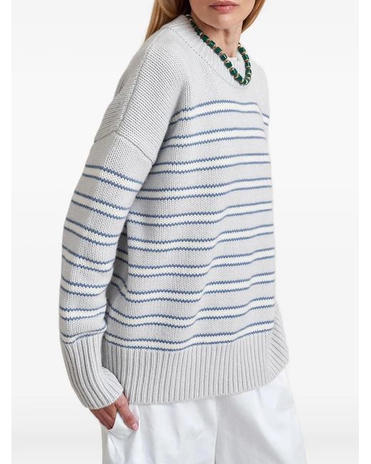 La Ligne Gray Marin Striped Sweater