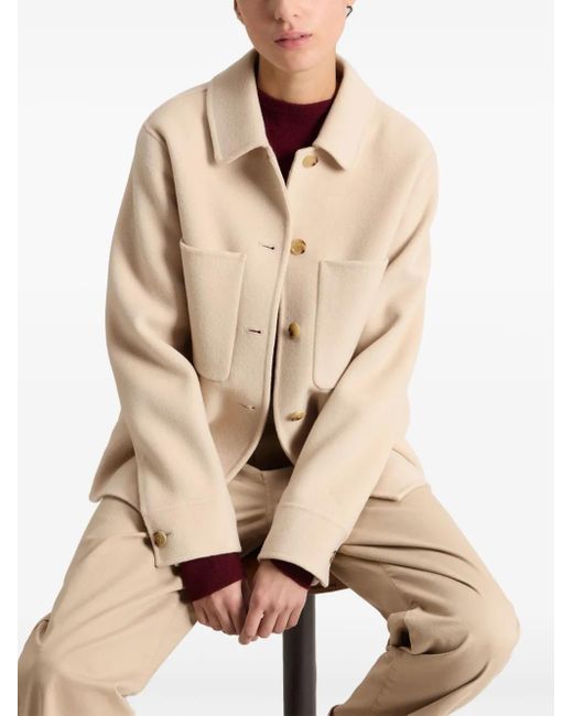 Woolrich Wollen Blouse Met Knopen in het Natural