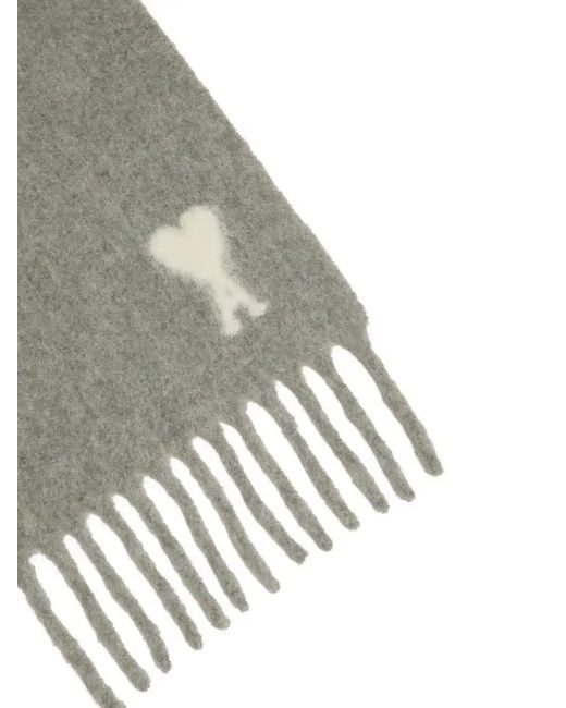 AMI Gray Scarf Cloud Knit