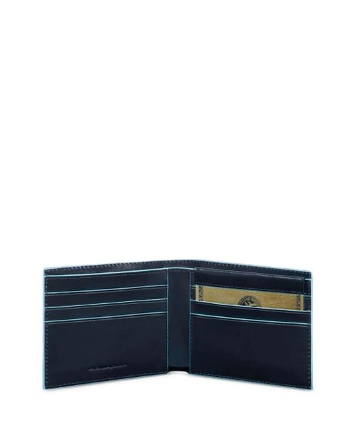 Piquadro Blue Calf-Leather Wallet for men