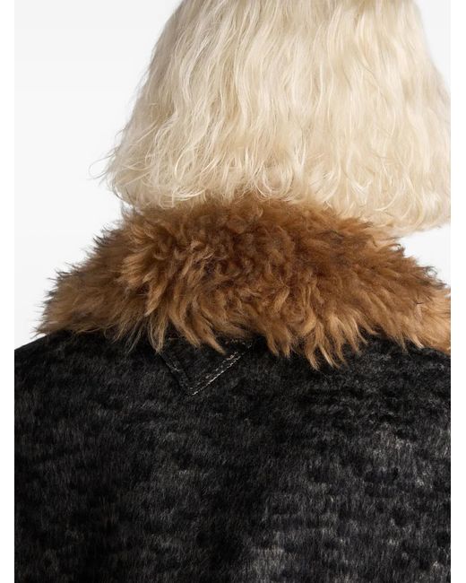 Prada Black Wool-Blend Double Tweed Jacket