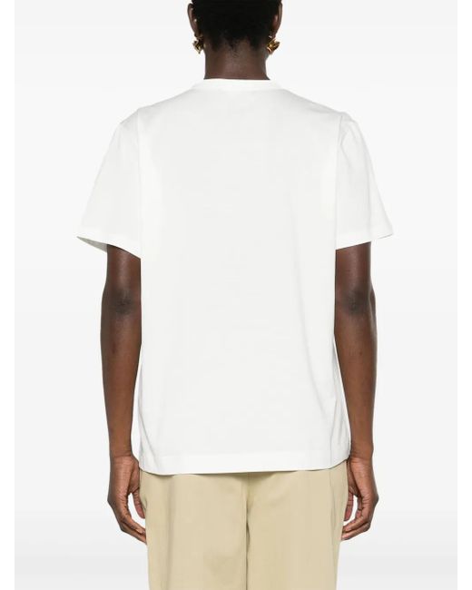 Fabiana Filippi White Fabula-Print Cotton T-Shirt
