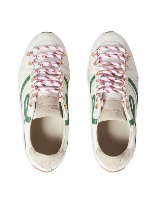 Claudie Pierlot White Swing Leather Sneakers