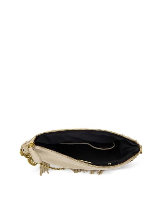 La Carrie Metallic Night Edition Crystal-Embellished Fringed Shoulder Bag