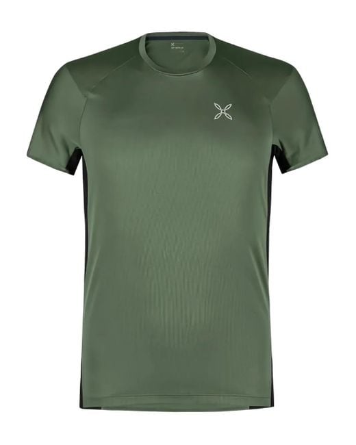 Montura Green Join Panelled Short-Sleeved T-Shirt for men