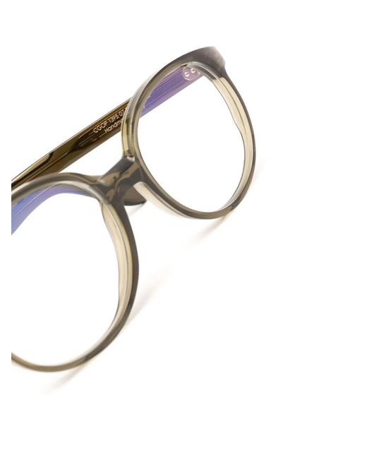 Cutler & Gross Blue Translucent-Design Round-Frame Glasses